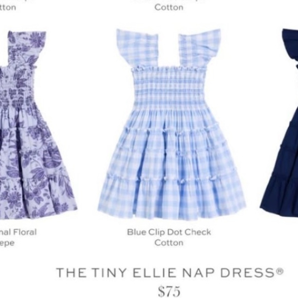 Hill House Home Tiny Ellie Blue Clip Dot Check